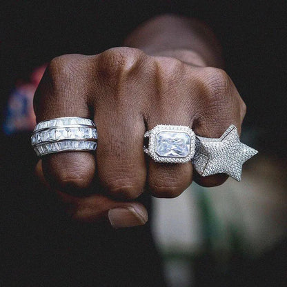 2024 Hot Fashion Iced Out Hip Hop Ring For Men