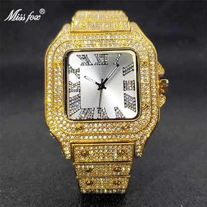 MISSFOX Square Ice Watch