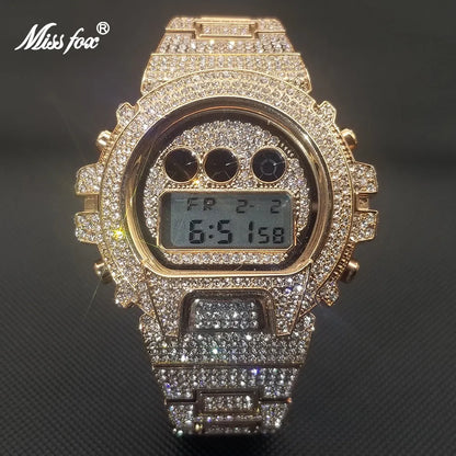 MISSFOX Fully Digital Iced Men Watches