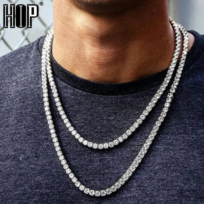 Hip Hop 4MM Mens Necklaces and Bracelet