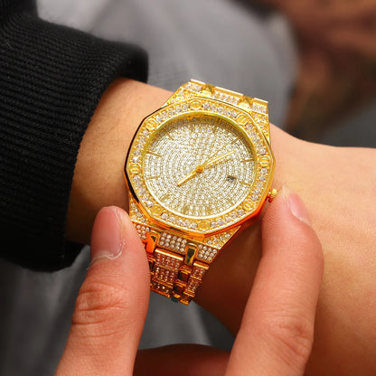 Luxury Iced Out Brand Watch With Bracelet for Men