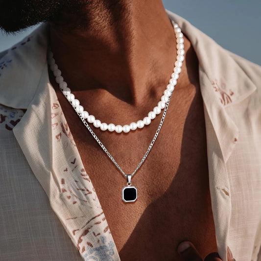 2pcs Pendant Necklaces Set for Men