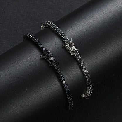 Black Zirconia Tennis Bracelets Unisex