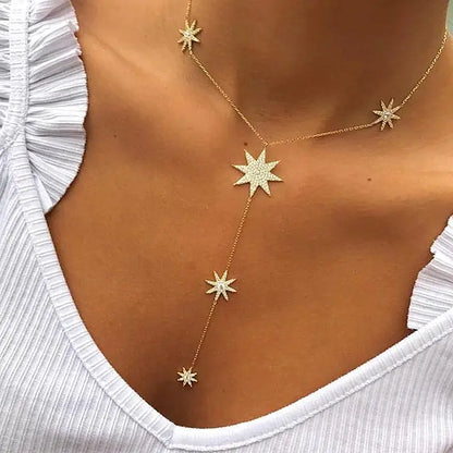 New Arrived Sparking Star Charm Necklaces For Women