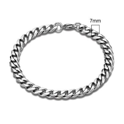 3-11mm Locomotive Men Stainless Steel Bracelet