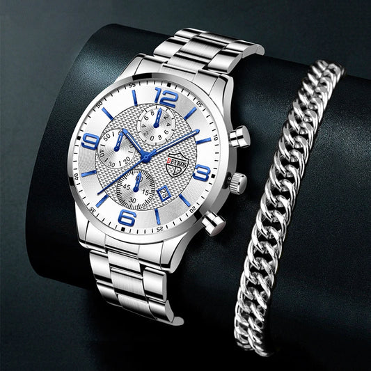 Mens Business Watch and Bracelet