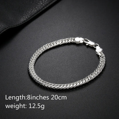 Fashion 925 Sterling Silver Chain and Bracelets for Men