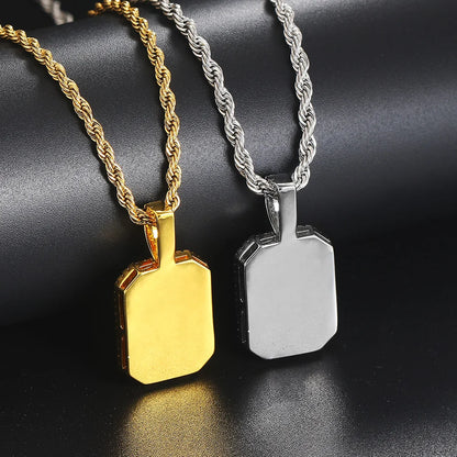 Luxury Shiny Colorful Zirconia, Hip Hop Iced Out Pendant Necklaces for Men