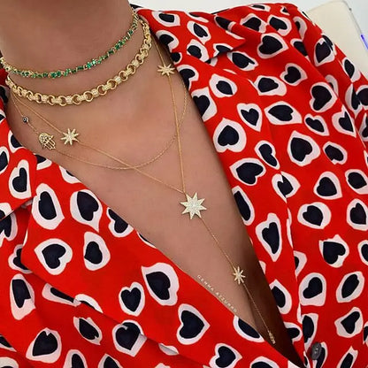 New Arrived Sparking Star Charm Necklaces For Women