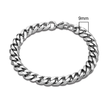 3-11mm Locomotive Men Stainless Steel Bracelet