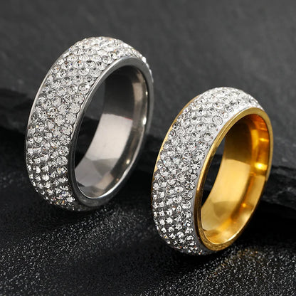 Luxury Iced Out Ring Titanium Steel For Men