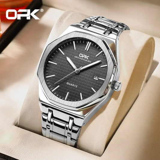 Simple Fashion Waterproof Luminous Stainless Watch for Men