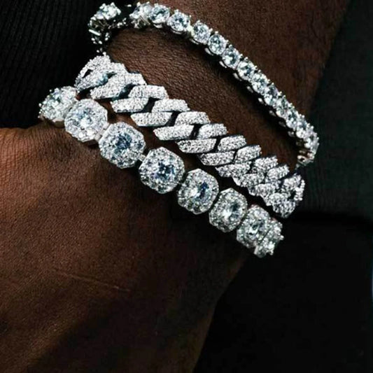 Fashion Bling Paved Bracelet for Men