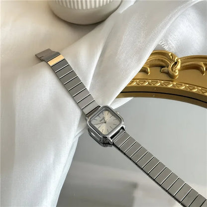 New Brand Steel Band Square Quartz Watch for Women