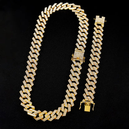 HipHop Watch, Necklace, Bracelet Bling AAA+ Iced Out Set