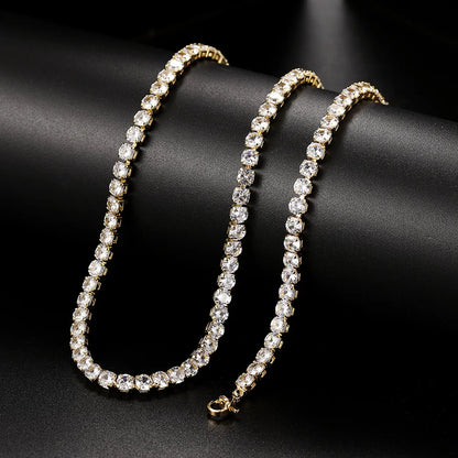 Iced Out Tennis Chain Necklace For Women