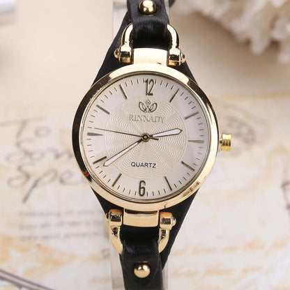 2024 Quartz Leather Thin Strap Watch for Women