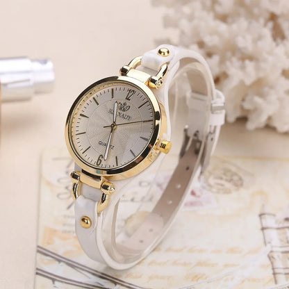 2024 Quartz Leather Thin Strap Watch for Women