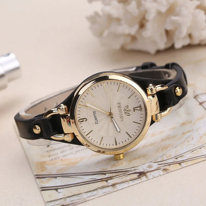 2024 Quartz Leather Thin Strap Watch for Women