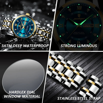 New Casual Business Fashion Quartz Wristwatches for Men