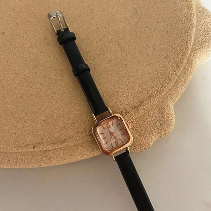 Simple Classic Small Square Dial Watch for Women