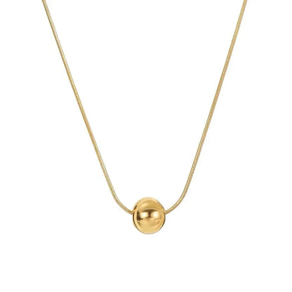 Classic Simple Ball Pendant Titanium Steel Necklace For Woman