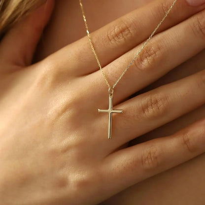 Gold Plated Cross Necklace for Women