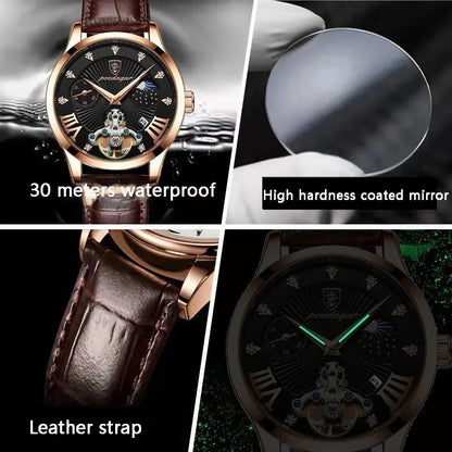 2024 New Casual Business Mechanical Clock for Men