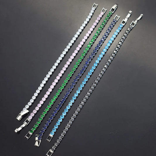 4mm Zircon Tennis Bracelet For Men