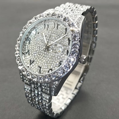 MISSFOX Luxury Diamond Watch For Men