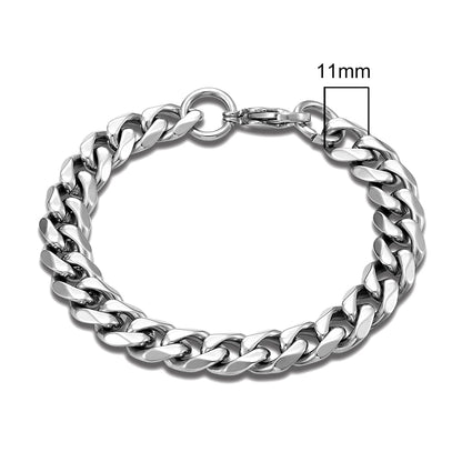 3-11mm Locomotive Men Stainless Steel Bracelet