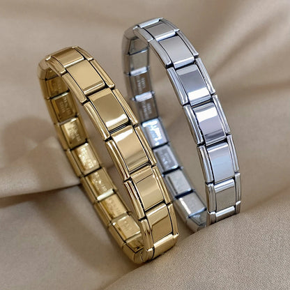 Square Tightness Elastic Stainless Steel Bracelet for Women