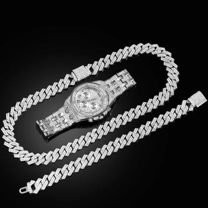 14MM Necklace Watch Bracelet Iced