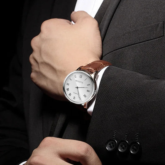 Business Leather Strap WristWatch for Men