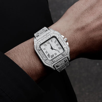 High Quaility Iced Out Bracelet and Watch Set