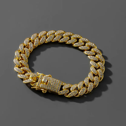 Luxury 12mm Iced Cuban Link Chain