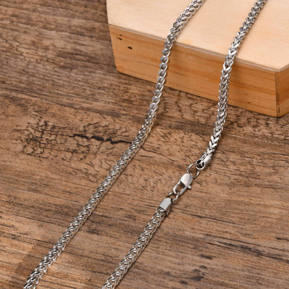 3mm Thick Stainless Steel Necklace for Men