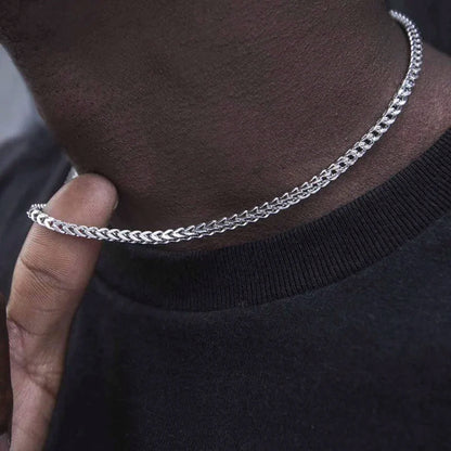 3mm Thick Stainless Steel Necklace for Men