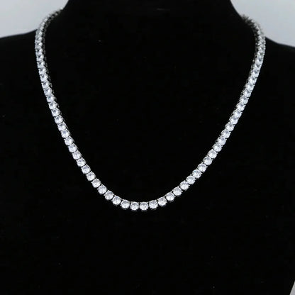 4mm Hip Hop Zircon Crystal Necklace For Men