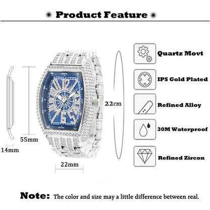 Classic Dial Diamond Watch For Men